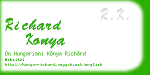 richard konya business card